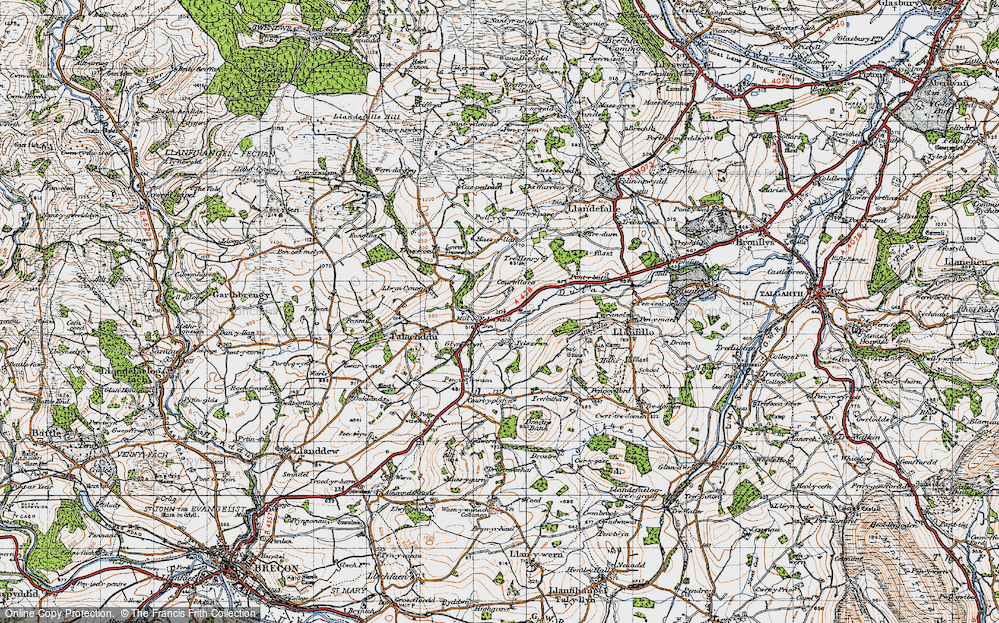 Old Map of Felinfach, 1947 in 1947