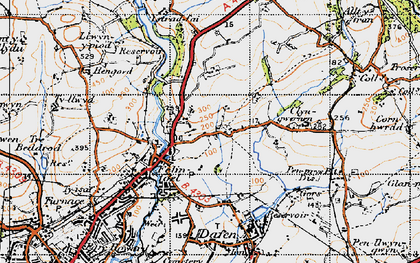Old map of Felinfoel in 1947