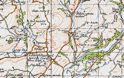 Old map of Felingwmisaf in 1946
