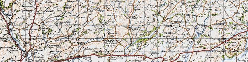 Old map of Felingwmisaf in 1946