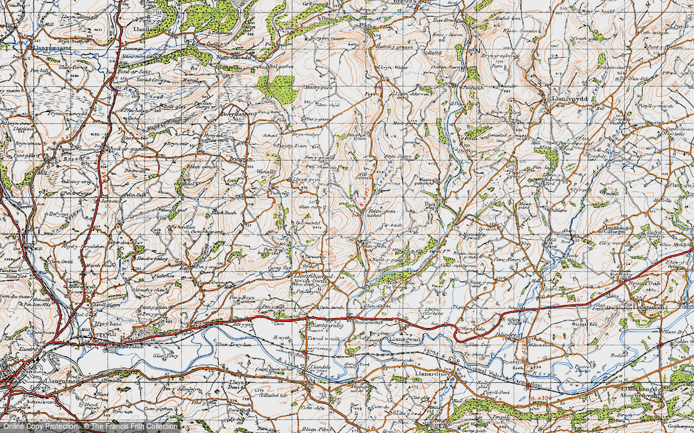 Old Map of Felingwmuchaf, 1946 in 1946