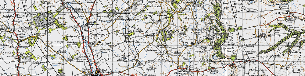 Old map of Felixkirk in 1947