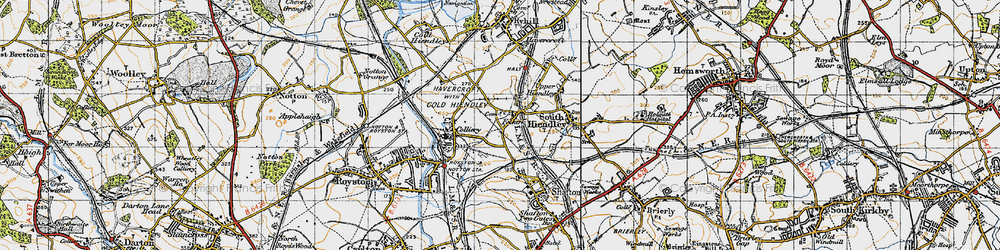 Old map of Felkirk in 1947