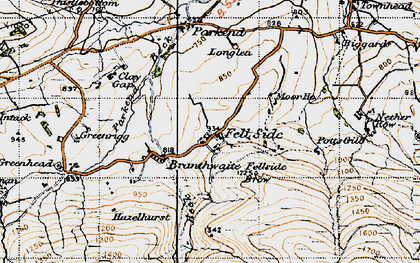 Old map of Fell Side in 1947