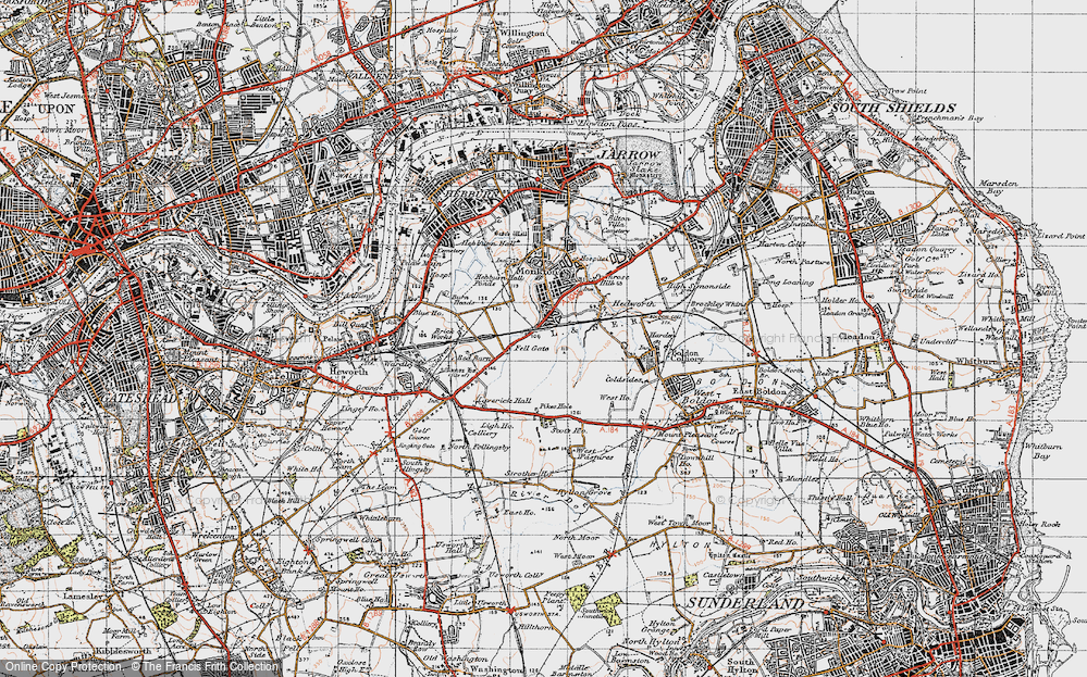 Old Map of Fellgate, 1947 in 1947