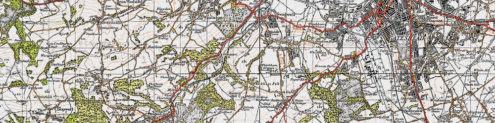 Old map of Fellside in 1947