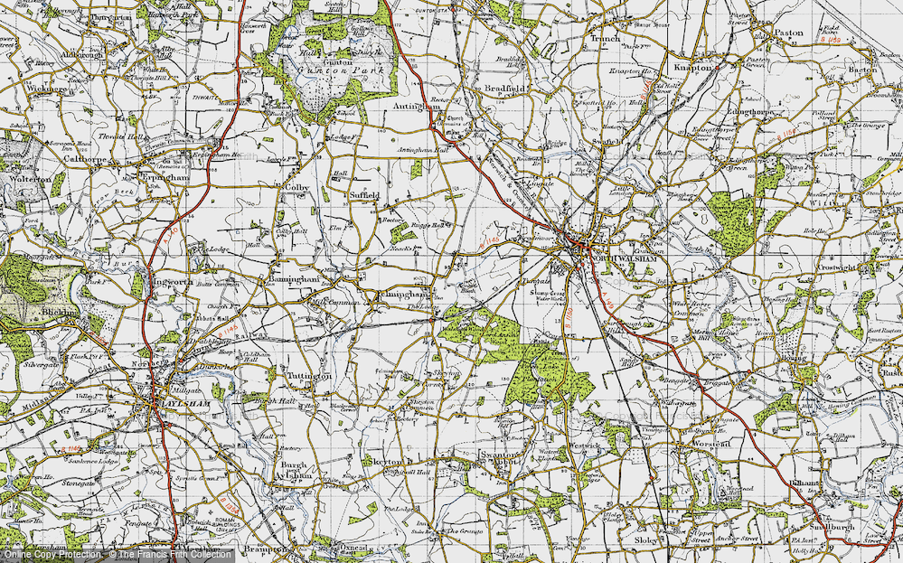 Old Map of Felmingham, 1945 in 1945