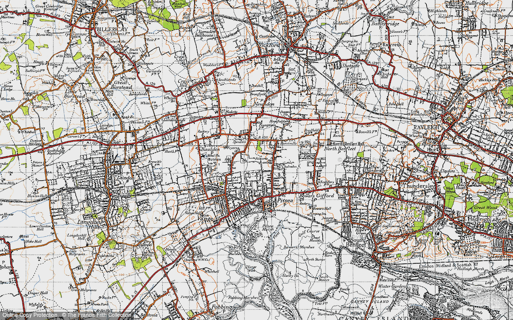 Old Map of Felmore, 1945 in 1945
