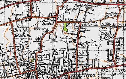 Old map of Felmore in 1945