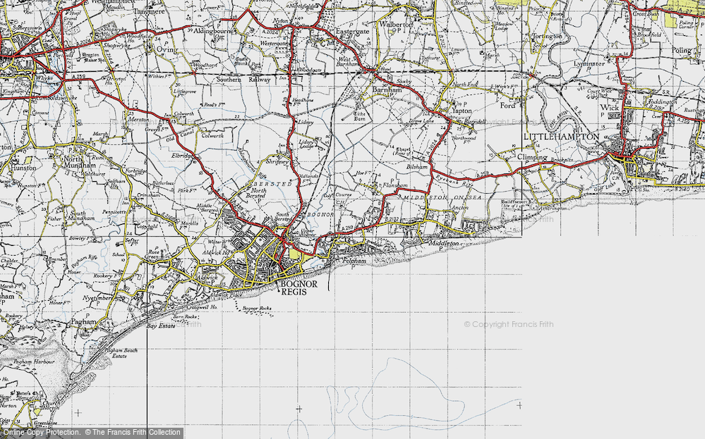 Old Map of Felpham, 1945 in 1945