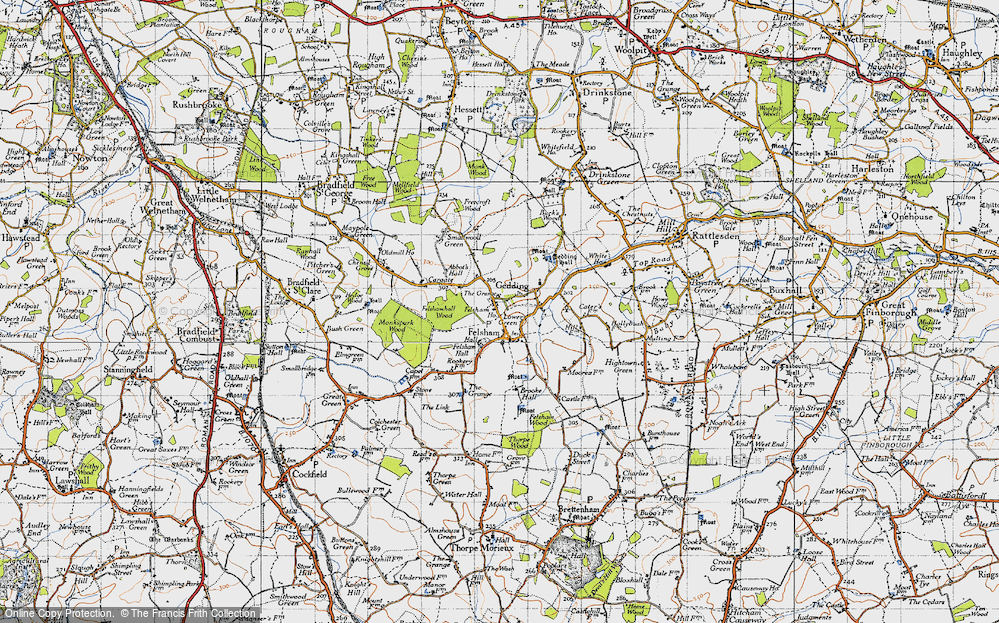 Old Map of Felsham, 1946 in 1946