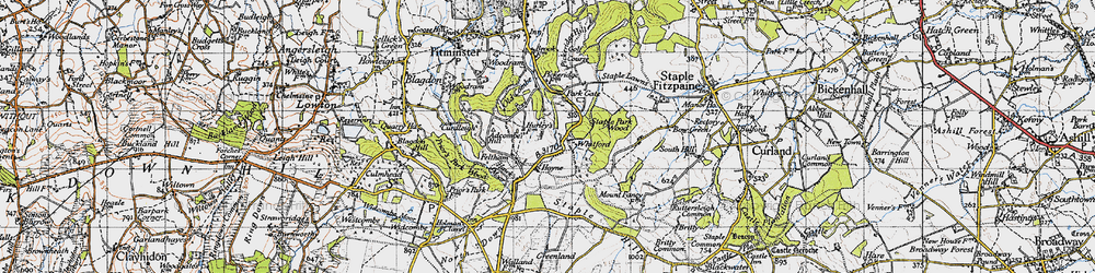 Old map of Feltham in 1946