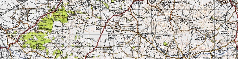 Old map of Felton in 1946