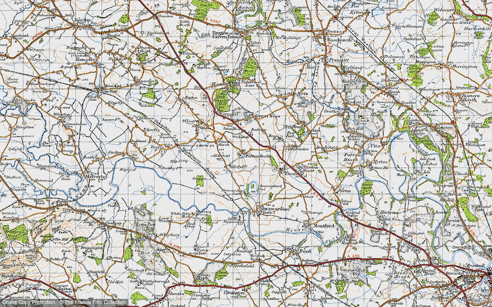 Old Map of Felton Butler, 1947 in 1947