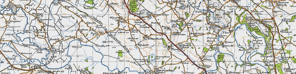 Old map of Felton Butler in 1947