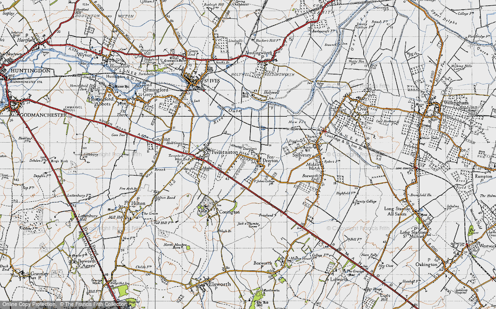 Old Map of Fen Drayton, 1946 in 1946