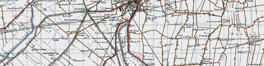 Old map of Fen End in 1946