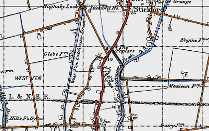 Old map of Fen Side in 1946