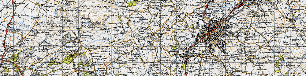 Old map of Fence in 1947