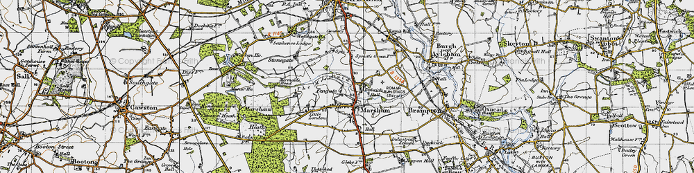 Old map of Fengate in 1945