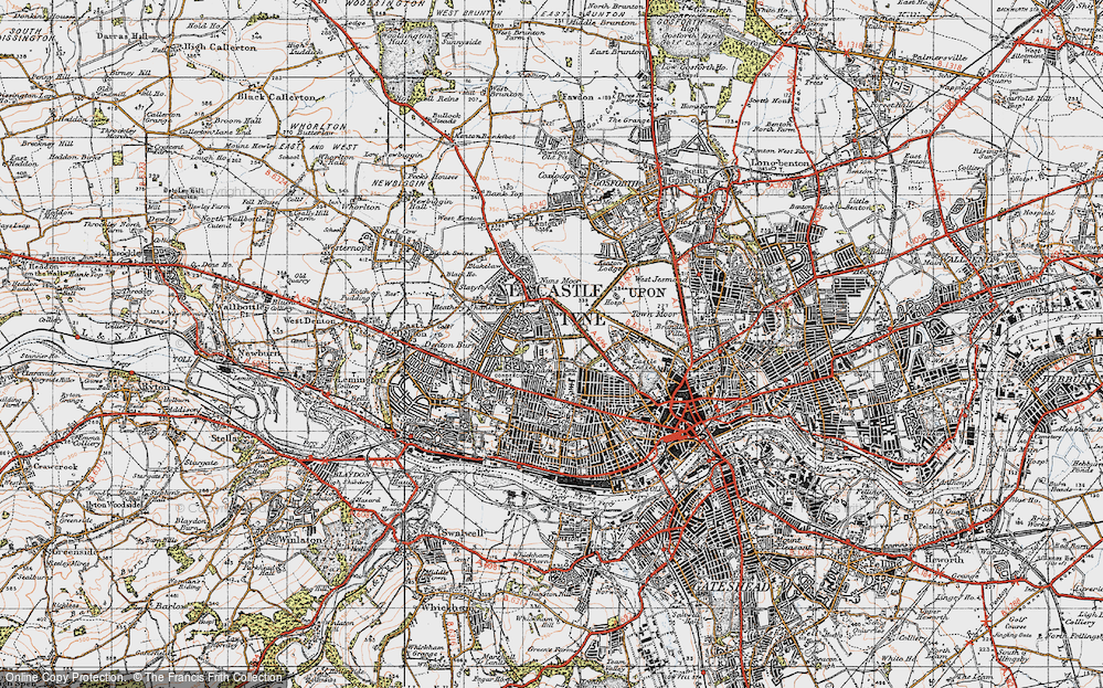 Old Map of Fenham, 1947 in 1947