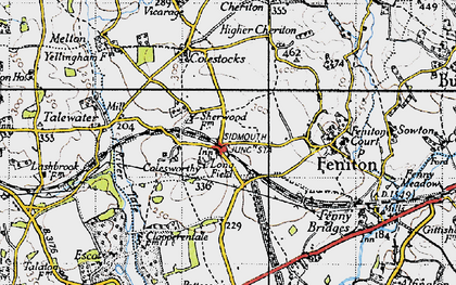 Old map of Feniton in 1946