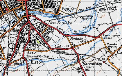 Old map of Fenlake in 1946