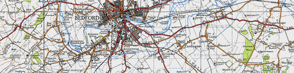 Old map of Fenlake in 1946