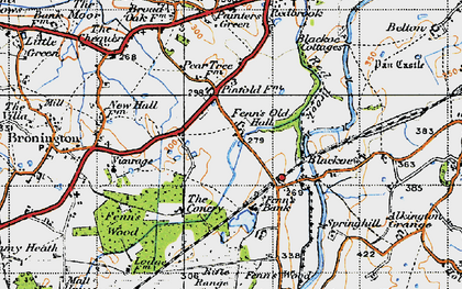 Old map of Fenn's Bank in 1947