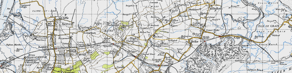 Old map of Fenn Street in 1946