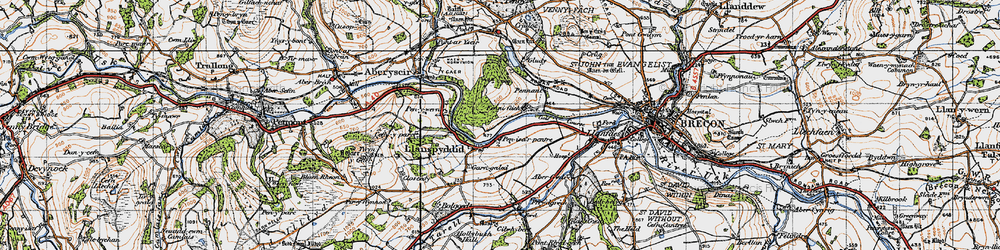 Old map of Bolgoed in 1947