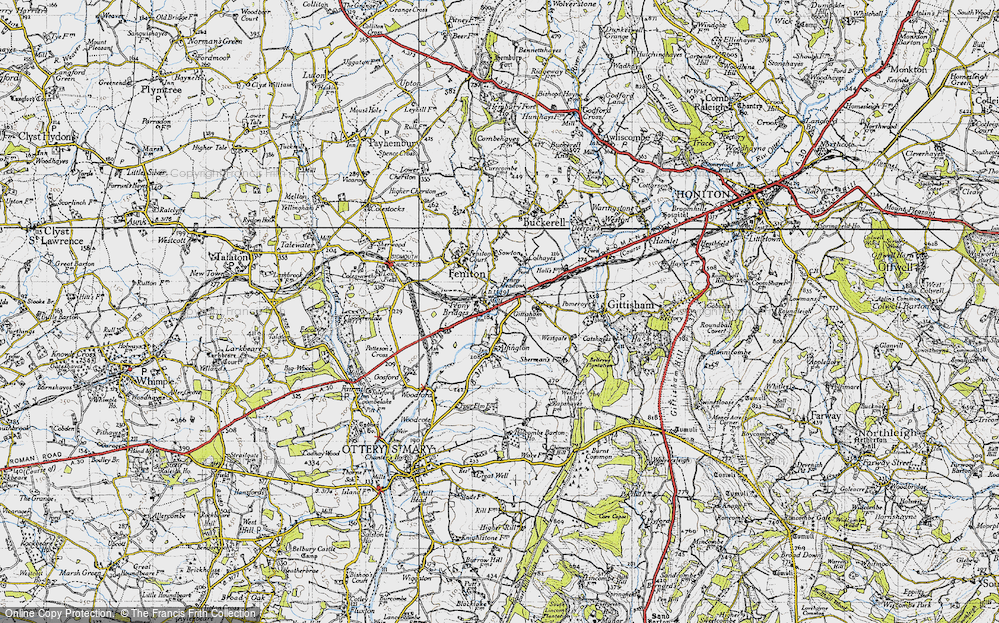 Old Map of Fenny Bridges, 1946 in 1946