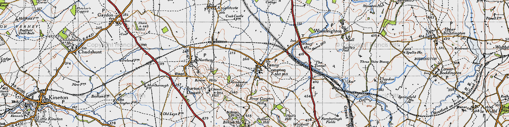 Old map of Fenny Compton in 1946