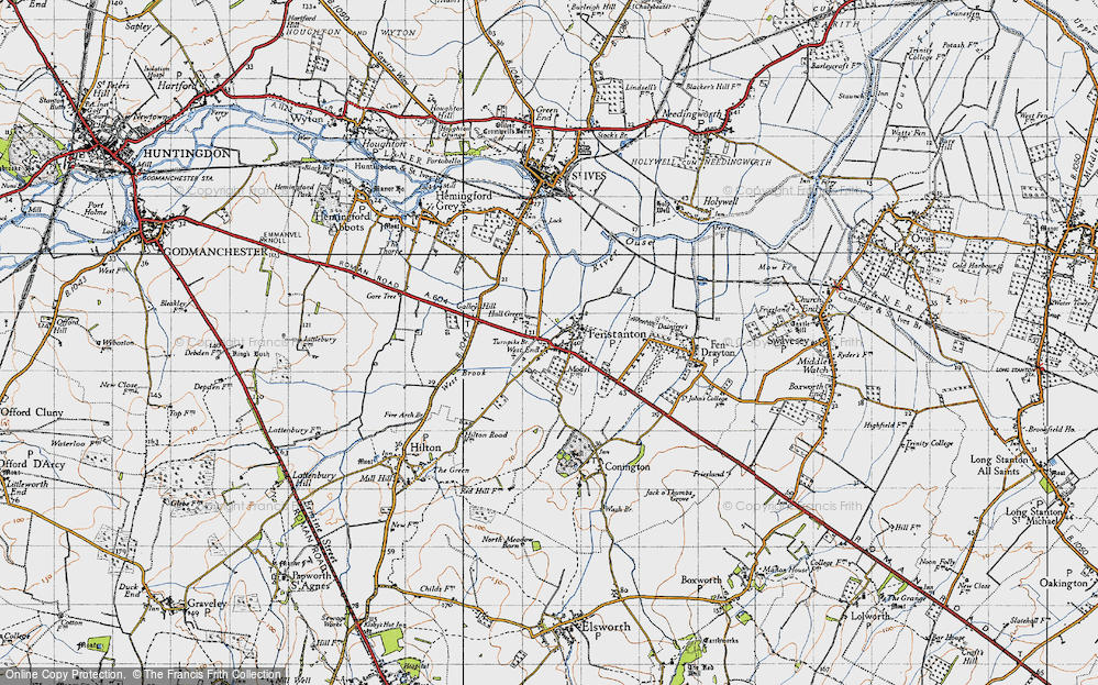 Old Map of Fenstanton, 1946 in 1946
