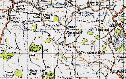 Old map of Fenstead End in 1946