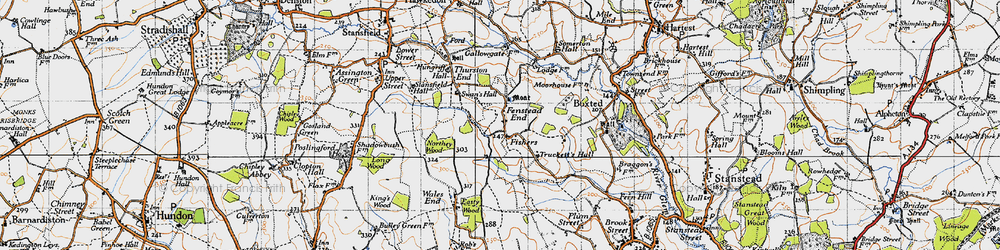 Old map of Fenstead End in 1946