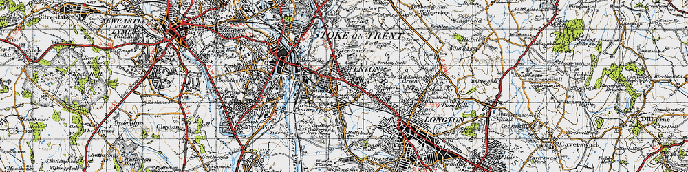 Old map of Fenton in 1946