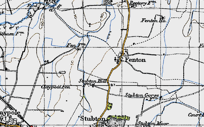 Old map of Claypole Fen in 1946