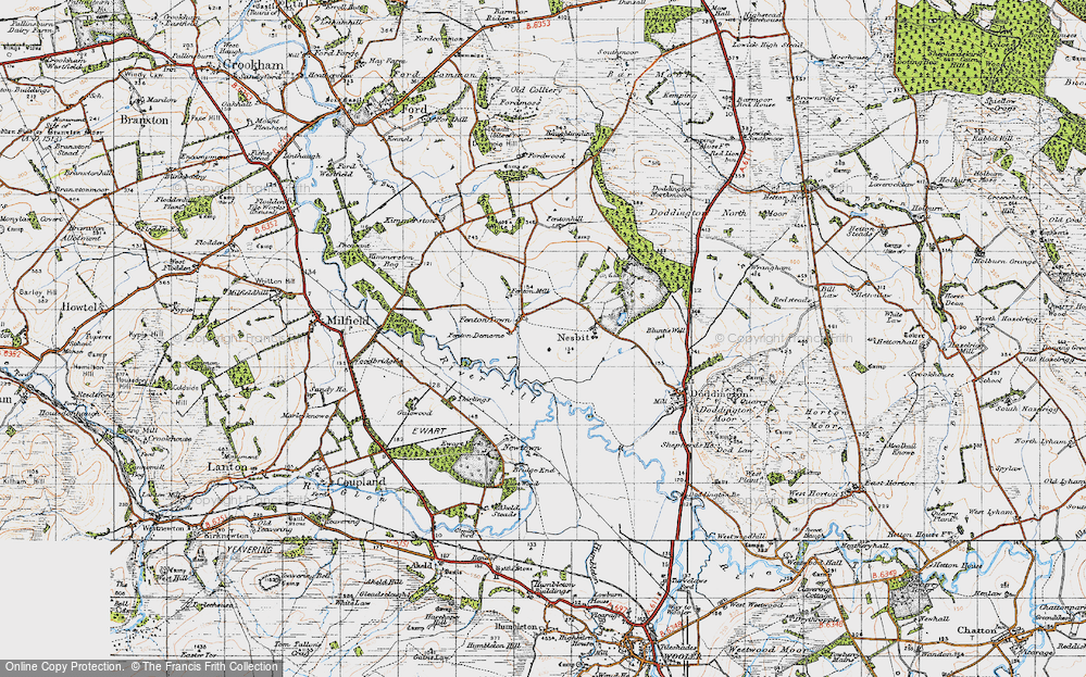 Old Map of Fenton, 1947 in 1947