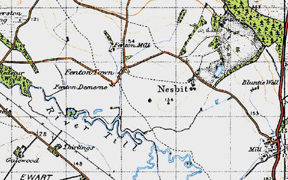 Old map of Fenton in 1947