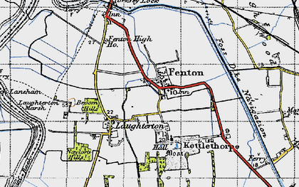 Old map of Broom Hills in 1947