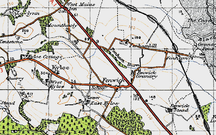 Old map of Fenwick in 1947