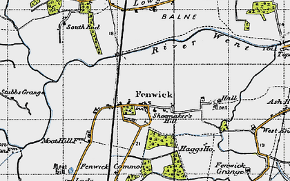 Old map of Fenwick in 1947