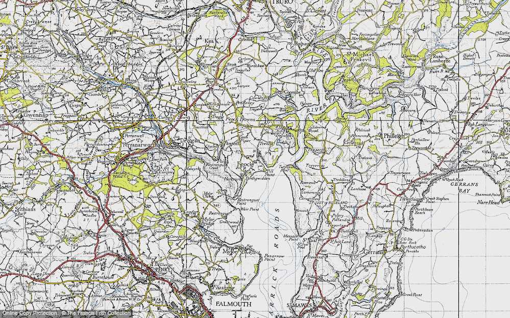 Old Map of Feock, 1946 in 1946