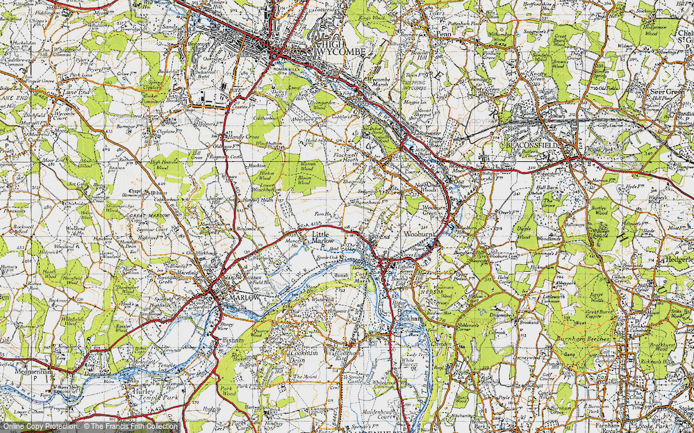 Old Map of Fern, 1947 in 1947