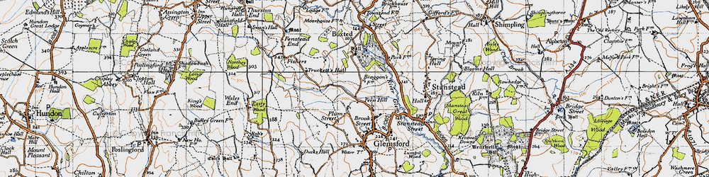 Old map of Fern Hill in 1946