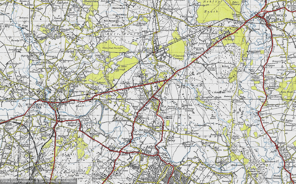 Old Map of Ferndown, 1940 in 1940