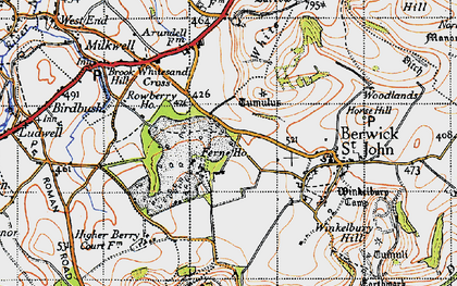 Old map of Ferne in 1940