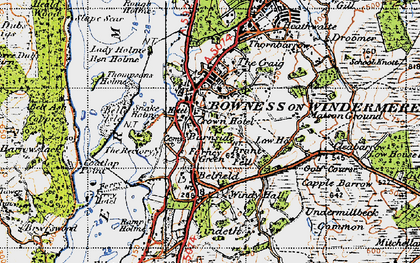 Old map of Lindeth in 1947