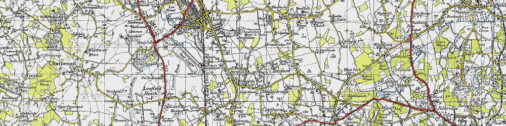 Old map of Fernhill in 1940